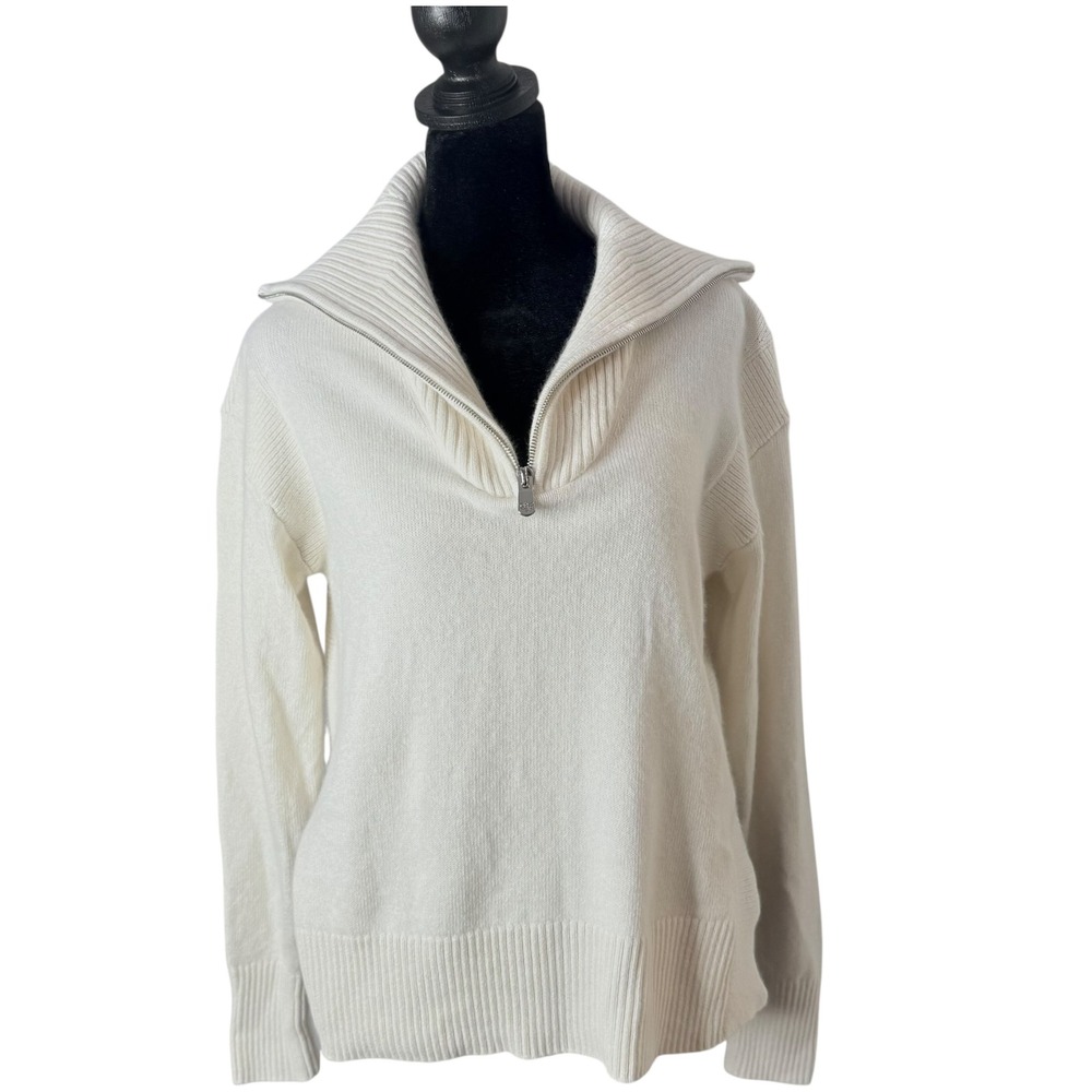 B.Draddy Cashmere Full Zip Cardigan Sweater Womens‎ S Quiet Luxury Cozy Knit